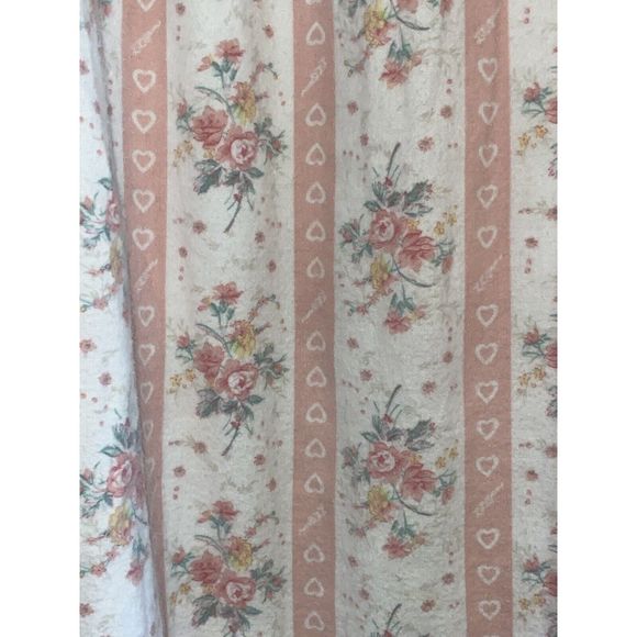 Vintage LL Bean By Lanz Flannel Nightgown Floral Ruffle Cottage Prairie Pink XL - Picture 5 of 16